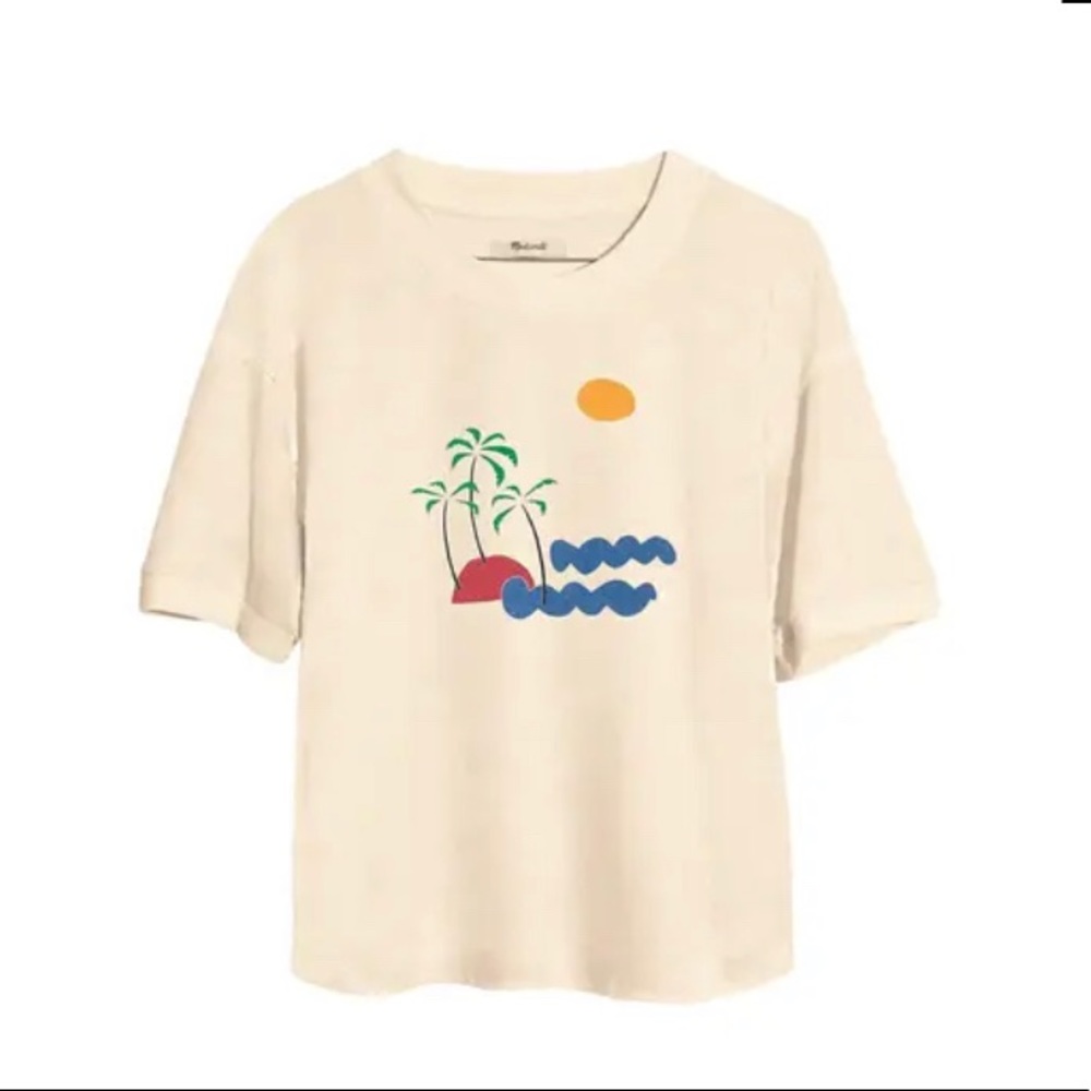 NWOT Madewell Island Getaway Crop Graphic Tee
